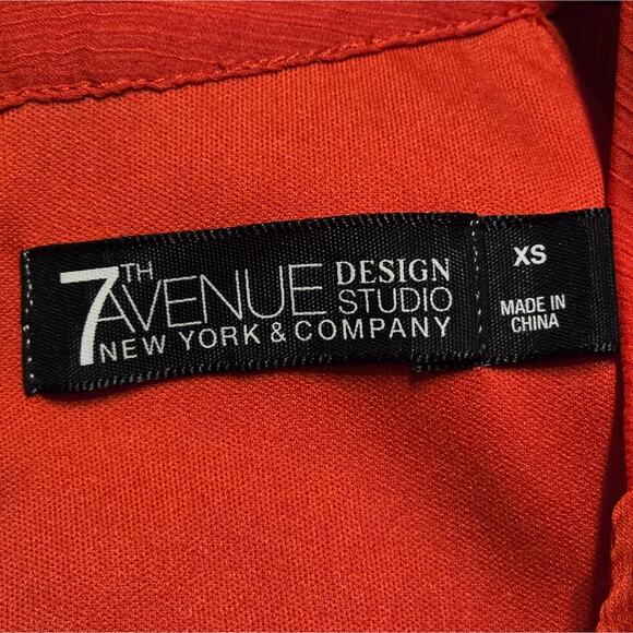 New York & Co Salmon Red 3D Floral Flowy Tank Top Size XS SMALL - Picture 8 of 8